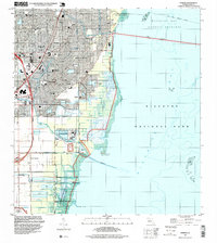 preview thumbnail of historical topo map of Miami-Dade County, FL in 1994