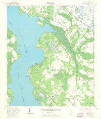 1949 Map of Picolata, 1968 Print