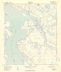 1949 Map of Picolata, 1953 Print