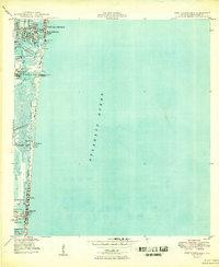 historical topo map of Broward County, FL in 1949
