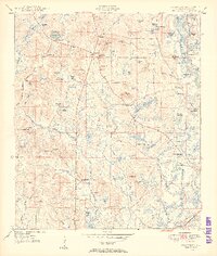 preview thumbnail of historical topo map of Holmes County, FL in 1950
