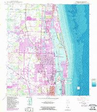 Download a high-resolution, GPS-compatible USGS topo map for Riviera Beach, FL (1987 edition)
