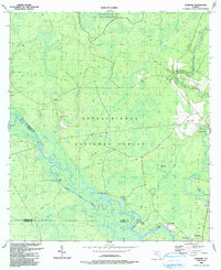 preview thumbnail of historical topo map of Wakulla County, FL in 1990