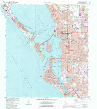 1973 Map of Sarasota, 1987 Print