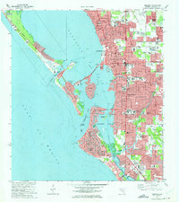 1973 Map of Sarasota, 1975 Print