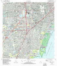 Download a high-resolution, GPS-compatible USGS topo map for South Miami, FL (1988 edition)
