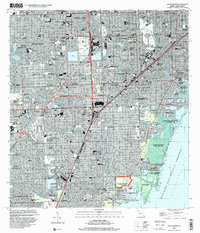 Download a high-resolution, GPS-compatible USGS topo map for South Miami, FL (2000 edition)