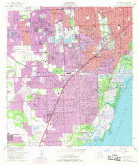 Download a high-resolution, GPS-compatible USGS topo map for South Miami, FL (1970 edition)