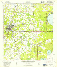 1949 Map of Starke, FL, 1953 Print