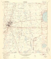 1949 Map of Starke, FL, 1953 Print