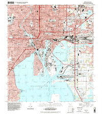 preview thumbnail of historical topo map of Tampa, FL in 1995