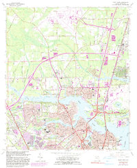 Download a high-resolution, GPS-compatible USGS topo map for Trout River, FL (1990 edition)