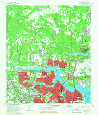 preview thumbnail of historical topo map of Duval County, FL in 1964