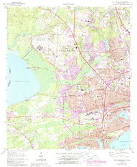 Download a high-resolution, GPS-compatible USGS topo map for West Pensacola, FL (1988 edition)