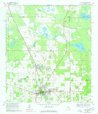 preview thumbnail of historical topo map of Williston, FL in 1969