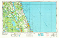 1954 Map of Daytona Beach, 1974 Print