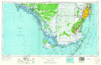 1956 Map of Miami, 1963 Print