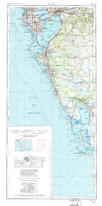 1956 Map of Tampa, 1987 Print