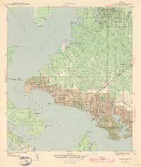 preview thumbnail of historical topo map of Panama City, FL in 1943
