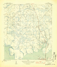 preview thumbnail of historical topo map of Bay County, FL in 1944