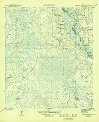 Download a high-resolution, GPS-compatible USGS topo map for Thousand Yard Bay, FL (1945 edition)