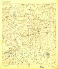 1894 Map of Dunnellon, 1921 Print