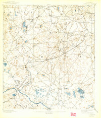 historical topo map of Dunnellon, FL in 1894