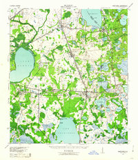 preview thumbnail of historical topo map of Alachua County, FL in 1943