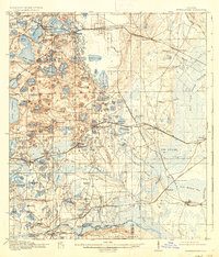 1916 Map of Interlachen, 1937 Print