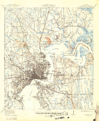 1918 Map of Jacksonville, 1949 Print