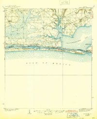 1938 Map of Mary Esther, 1944 Print