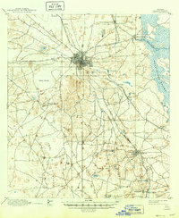 1895 Map of Ocala, 1949 Print