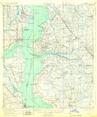 1918 Map of Orange Park, FL, 1932 Print