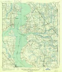 1918 Map of Orange Park, FL, 1942 Print