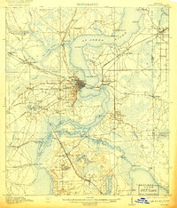 1915 Map of St. Johns County, FL, 1920 Print