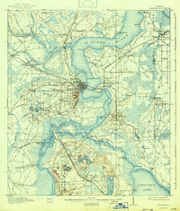 1915 Map of St. Johns County, FL, 1942 Print