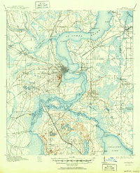 1915 Map of Palatka, FL, 1950 Print