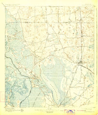 1895 Map of Panasoffkee, 1923 Print