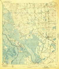 1895 Map of Panasoffkee, 1941 Print