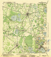 1941 Map of Starke, 1942 Print