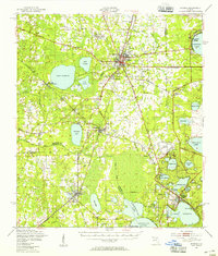 1949 Map of Starke, FL, 1955 Print