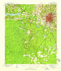 1940 Map of Tallahassee, 1958 Print