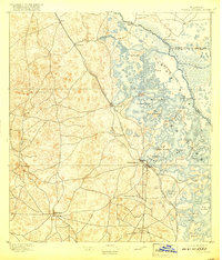 1895 Map of Tsala Apopka, 1917 Print