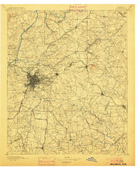1895 Map of Atlanta, 1900 Print