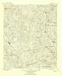 1891 Map of Carnesville, 1951 Print