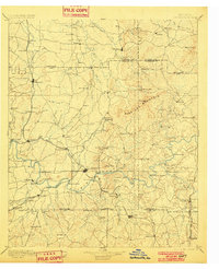 1896 Map of Cartersville, 1901 Print