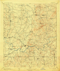 1896 Map of Cartersville, 1914 Print