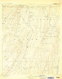 1892 Map of Catoosa, 1929 Print