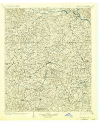1906 Map of Crawfordville, 1935 Print
