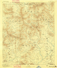 1892 Map of Dahlonega